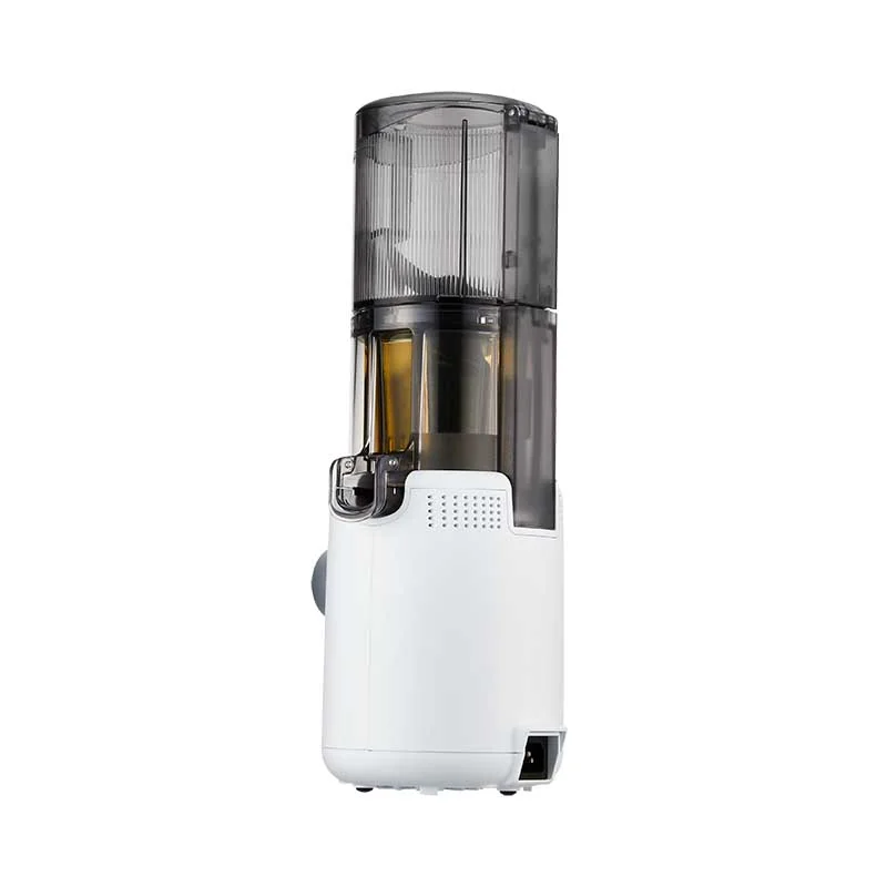 Hurom H310A von der Seite mit Einfüllkammer und Presskammer