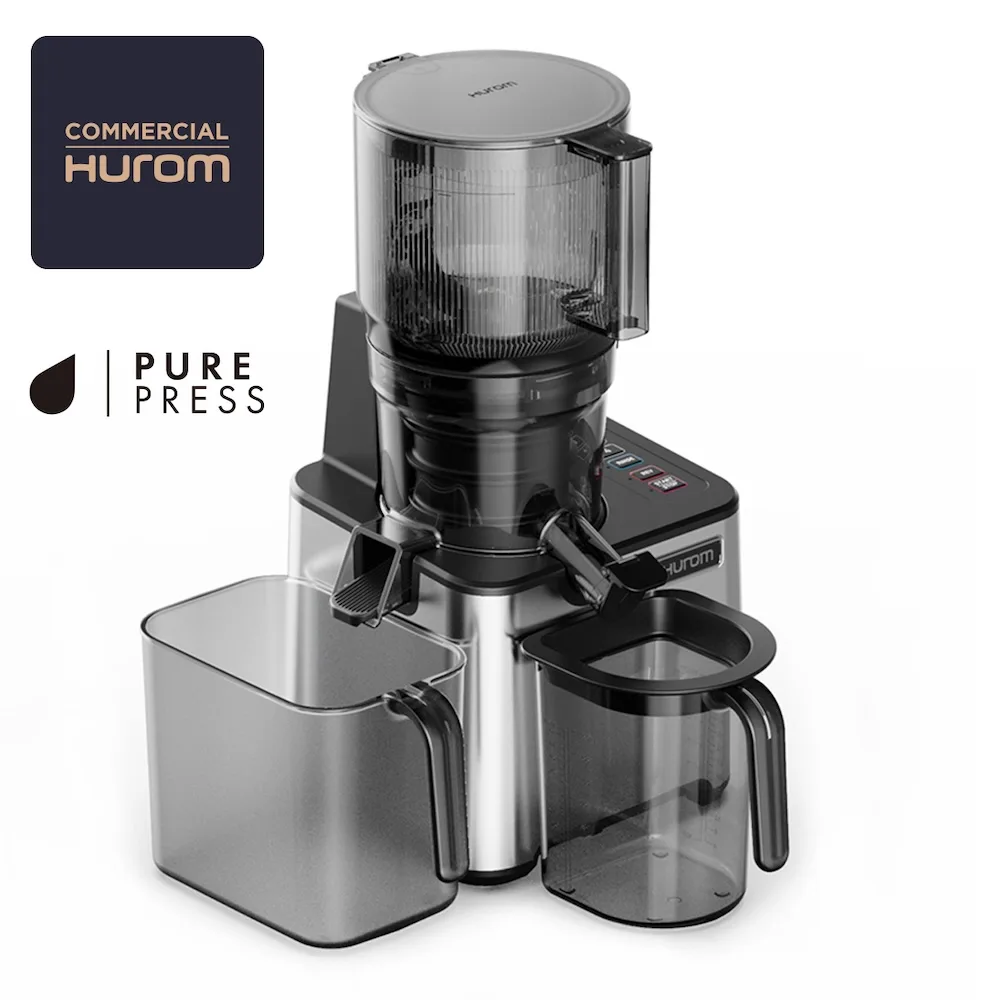 Hurom CP50 Commercial Slow Juicer mit Saft- und Tresterbehälter