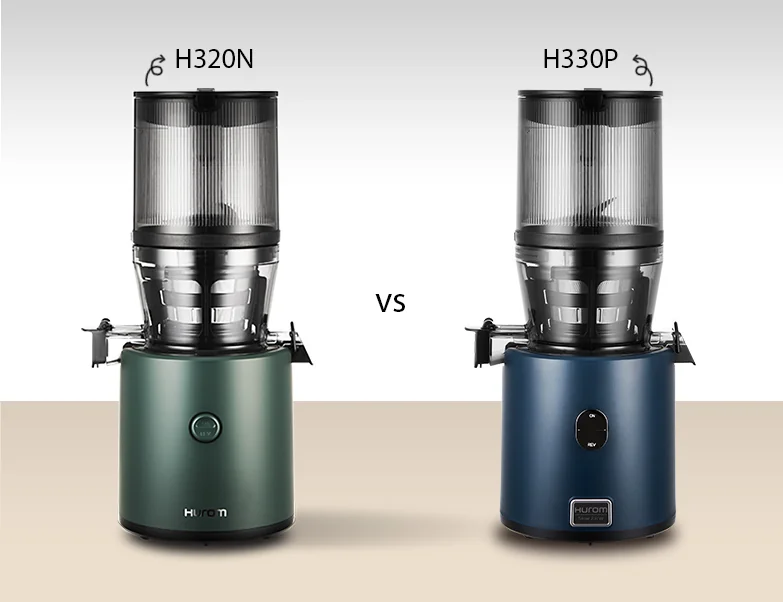 Hurom H320N und H330P Whole Slow Juicer im direkten Größenvergleich