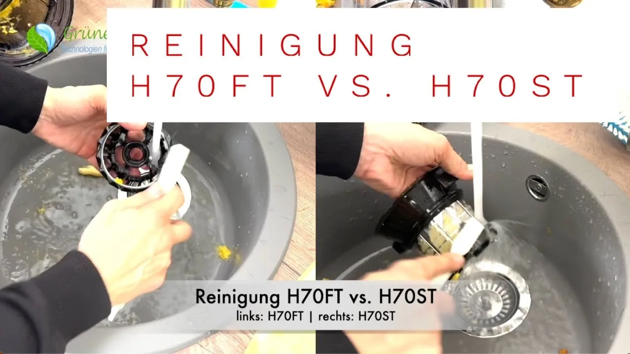 Video: Hurom H70 und H400 Reinigung — Multischnecke und Stahlsieb